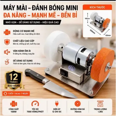 Máy Mài 2 đá Mini Để Bàn, Dụng Cụ điện Cơ Máy Mài Máy Mài Đa Năng Bền Bỉ Máy Đánh Bóng Và Loại Bỏ Gỉ Sét , Mài Kéo