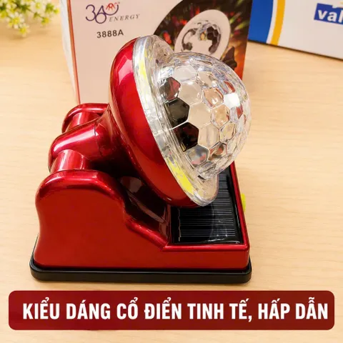 Đèn Led Ma Thuật Năng Lượng Mặt Trời, Đèn Sạc Đa Năng, Nháy Theo Nhạc Chiếu Sáng Đủ Các Mầu
