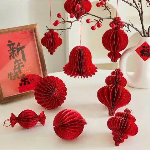 Đèn Lồng Giấy Đỏ Nhung Cao Cấp Đa Dạng Mẫu Mã Trang Trí Nhà , Tiệc Tùng , Giáng Sinh , Tết