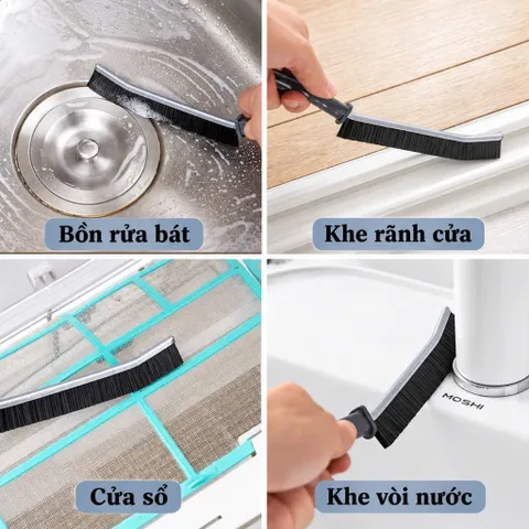 Bàn Chải Vệ Sinh Khe Hở Cửa Sổ , Bồn Rửa Bát Đa Năng Nhỏ Gọn, Lông Cứng, Thiết Kế Tiện Lợi