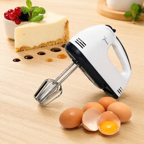 Máy Đánh Trứng Cầm Tay 7 Tốc Độ Tặng 4 Đầu Đánh Cao Cấp, Nhiều Chức Năng Hoạt Động Mạnh Mẽ