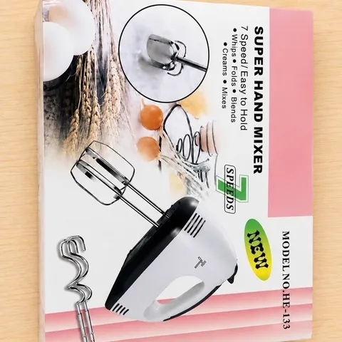 Máy Đánh Trứng Cầm Tay 7 Tốc Độ Tặng 4 Đầu Đánh Cao Cấp, Nhiều Chức Năng Hoạt Động Mạnh Mẽ