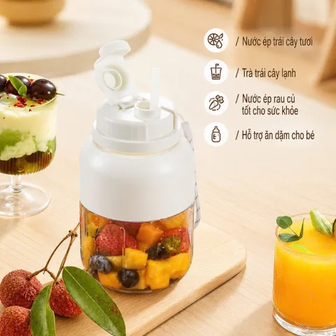 MÁY XAY SINH TỐ CẦM TAY GROPA DUNG TÍCH 1000ML , Máy Xay Sinh Tố Mini Bảo Hành 18 Tháng