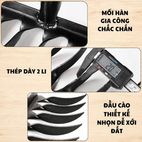 Cào Cỏ 10 Răng Xoắn Ốc Sắc Bén Dày Dặn Tiện Lợi Sử Dụng Dễ Dàng