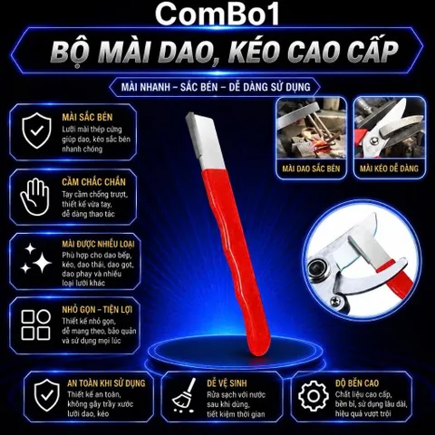 ComBo Lưỡi Mài Cầm Tay Mài Kéo , Mài Nhiều Loại Lưỡi Dao Đa Năng,Dụng Cụ Đa Năng