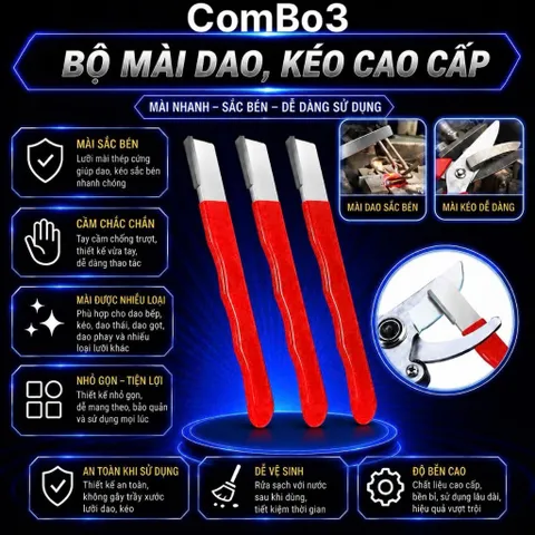 ComBo Lưỡi Mài Cầm Tay Mài Kéo , Mài Nhiều Loại Lưỡi Dao Đa Năng,Dụng Cụ Đa Năng