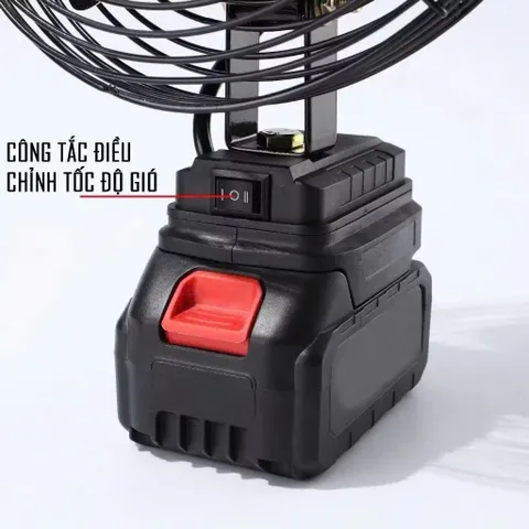Quạt Tích Diện Pin 10 Cell, Quạt Sắt , Cánh Sắt ,Chạy Liên Tục & Tiếng. Quạt Tích Điện Pin Trâu Để Bàn