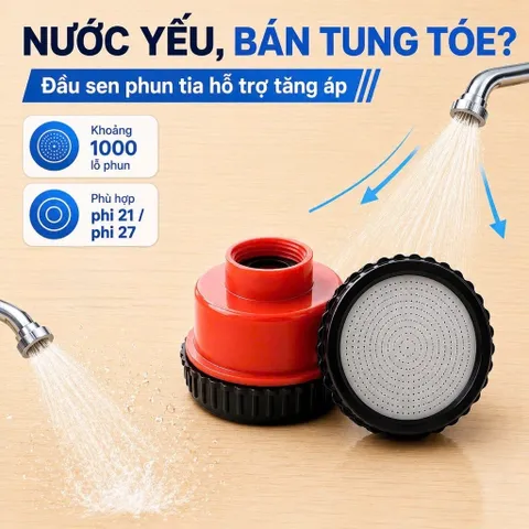 Vòi sen tưới cây 1000 lỗ chuyên dùng tưới cho rau, lan và hoa cây cảnh không bị dập nát, rửa trôi đất nhẹ nhàng