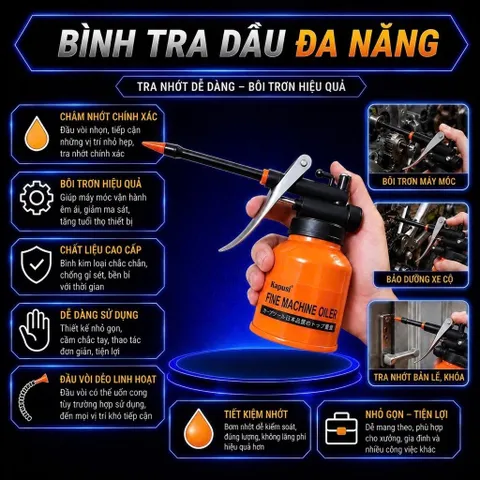 Bình Châm Nhớt 250ml Kapusi – Bình Xịt Dầu Hãng KAPUSI Mã Mới