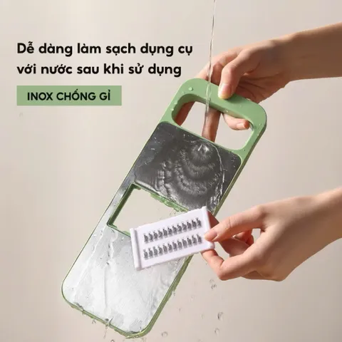 Dụng Cụ Nạo, Cắt Rau Củ Quả 5 Lưỡi Dao Inox 304 Không Rỉ - Dao Gọt Hoa Quả, Tay Cầm Nắm Tránh Đứt Tay Thông Minh