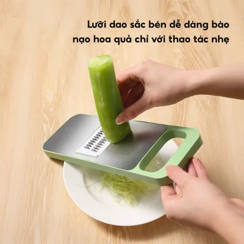 Dụng Cụ Nạo, Cắt Rau Củ Quả 5 Lưỡi Dao Inox 304 Không Rỉ - Dao Gọt Hoa Quả, Tay Cầm Nắm Tránh Đứt Tay Thông Minh