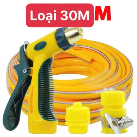 Bộ Vòi Xịt Tăng Áp Vòi Xịt Cầm Tay  Dây 5-10-15-20 MÉT Phù Hợp Tưới Cây, Rửa Xe, Rửa Sân Chất Liệu PE Lõi 3 Lớp