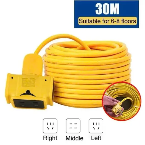 Cuộn Dây Điện 30M Nối Dài Có 5 Đầu Cắm Dây Đúc Chịu Tải Cao Đa Năng Tiện Lợi