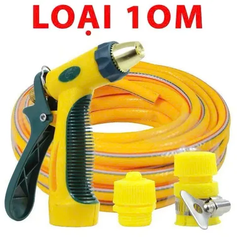 Bộ Vòi Xịt Tăng Áp Vòi Xịt Cầm Tay  Dây 5-10-15-20 MÉT Phù Hợp Tưới Cây, Rửa Xe, Rửa Sân Chất Liệu PE Lõi 3 Lớp