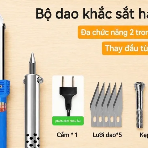 Dao cắt nhựa bằng điện cao cấp Dao khắc điện, mỏ hàn điện,đục lỗ, cắt, làm thủ công tại nhà