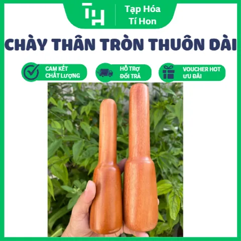 Chày 1 - 2 Đầu Trung Và Lớn, Thân tròn thuôn dài dễ cầm nắm, phần đầu phình to giúp tăng lực tác động (TH740) 832763