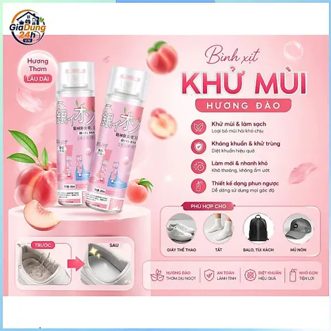 Xịt khử mùi giày dép ComBo 260ml công nghệ Nano Bạc AG+ diệt khuẩn, ngăn mồ hôi 832875