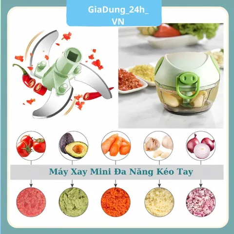 Máy Xay Mini DIDOOGLT Hình Heo - Máy Xay Tỏi Ớt Cầm Tay Đa Năng GiaDUng24h VN