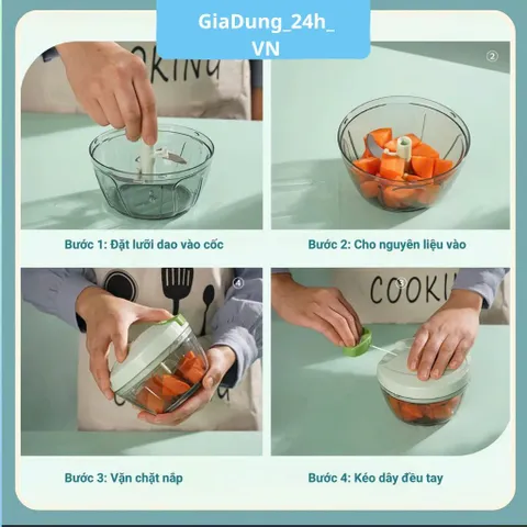 Máy Xay Mini DIDOOGLT Hình Heo - Máy Xay Tỏi Ớt Cầm Tay Đa Năng GiaDUng24h VN