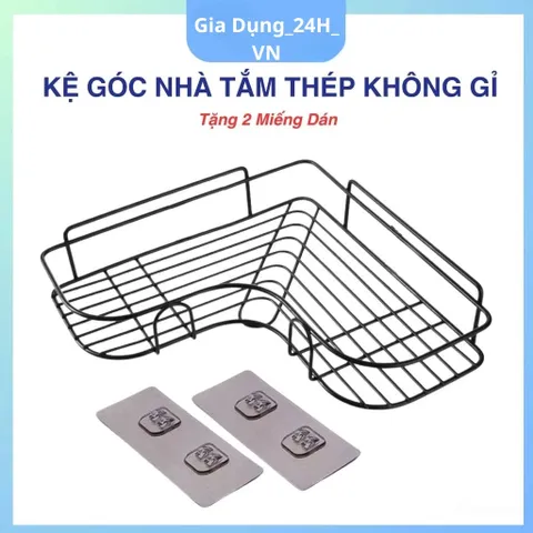 Kệ Đa Năng Nhà Tắm Thép Chống Gỉ - Kệ Dán Tường Tam Giác Nhà Bếp Phòng Tắm Chịu Tải 5KG