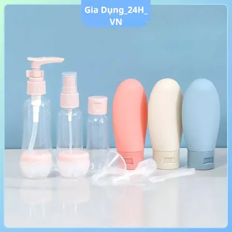 Bộ chiết mỹ phẩm - Set chiết 11 món, tái sử dụng, nhỏ gọn tiện lợi khi đi du lịch