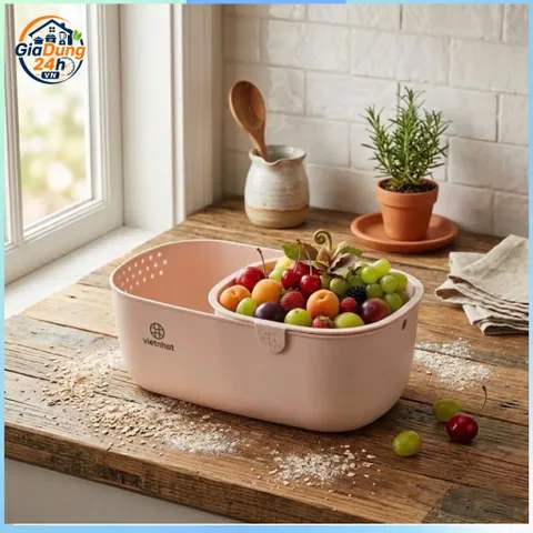 [HOT] Hộp Đựng Đồ Ăn Vặt 2 Lớp LEMON Tết 2026,Rổ Đựng Trái Cây,Hướng Dương Nhỏ Gọn 2 Tầng,Thoát Nước 5602