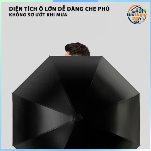 Ô che mưa,Che nắng chống tia UV,Có Vỏ rút ngăn nước tràn ra Xe Ô Tô,Sàn Nhà - Dù 8 nan Khung bền bỉ, Chống lật, Rộng 1m2
