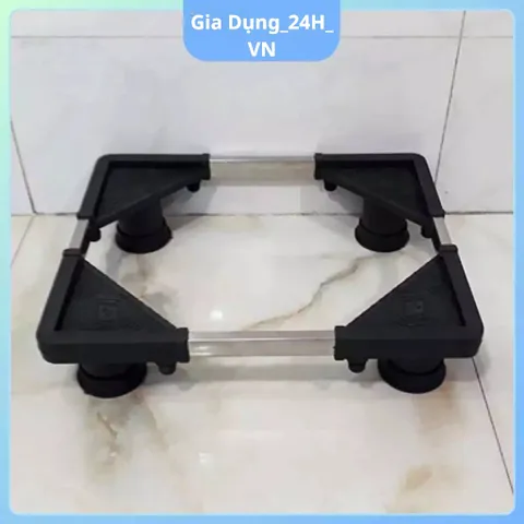Chân kê máy giặt, tủ lạnh, máy rửa chén thanh INOX 304 chống rung nâng cao gầm GiaDung24HVN