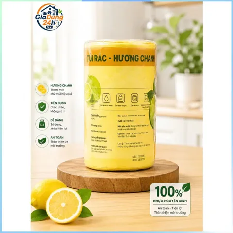 Combo 3 Cuộn 150 Túi Rác Loại 1 Hương Ngải, Oải, Chanh Khử Mùi Đuổi Côn Trùng Có Dây Rút 45x50cm