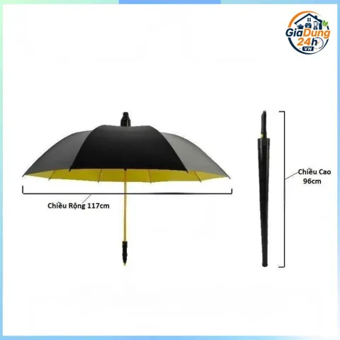 Ô che mưa,Che nắng chống tia UV,Có Vỏ rút ngăn nước tràn ra Xe Ô Tô,Sàn Nhà - Dù 8 nan Khung bền bỉ, Chống lật, Rộng 1m2