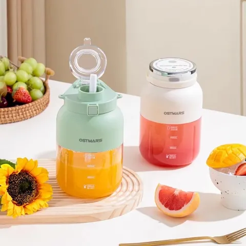 Máy Xay Sinh Tố Ostmars Cầm Tay Tích Điện, Máy Xay Mini Cầm Tay Dung Tích 500ml Đa Năng