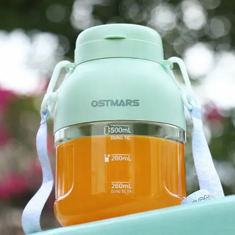 Máy Xay Sinh Tố Ostmars Cầm Tay Tích Điện, Máy Xay Mini Cầm Tay Dung Tích 500ml Đa Năng