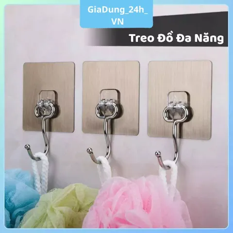 COMBO 10,20,30 Móc Dán Tường Chịu Lực Inox 304, Móc Treo Tường Siêu Dính Treo Đồ Đa Năng Quần Áo Tiện Ích