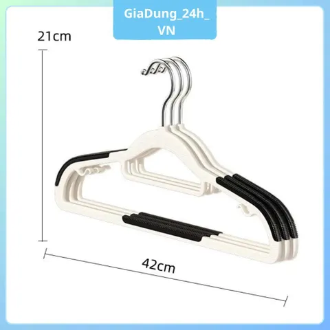 COMBO 10 Móc Treo Quần Áo Chống Trượt Xoay 360, Móc Áo Nhựa Dẻo ABS Chịu Lực Phơi Đồ Chịu Được Nặng