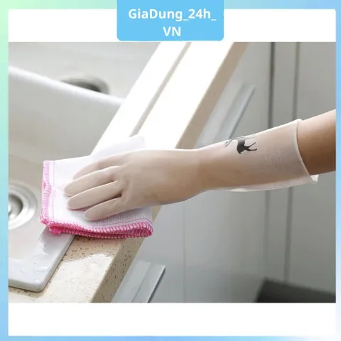 COMBO 10 đôi Găng tay cao su ngắn có hình hươu siêu dai, găng tay rửa chén, găng tay nấu bếp