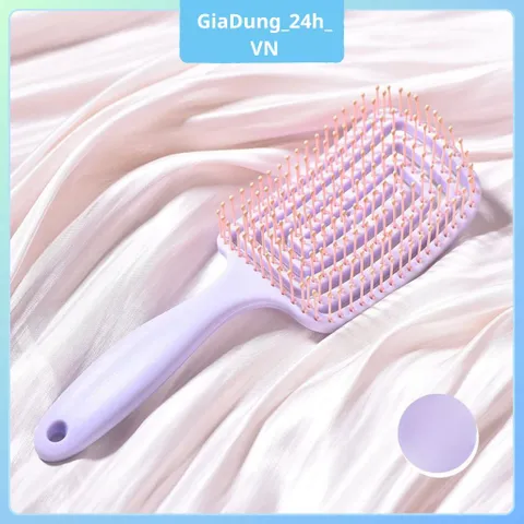 Lược Chải Tóc Xoăn Gỡ Rối Mát Xa Da Đầu Tạo Kiểu Tóc Phồng Tiện Dụng - Lược Mát Xa Đầu Với Răng Lược Mềm Mại 832894