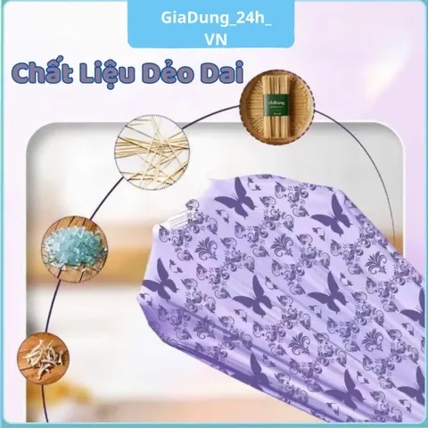 Combo 3 Cuộn 150 Túi Rác Loại 1 Oải Hương Khử Mùi Đuổi Côn Trùng Có Dây Rút 45x50cm