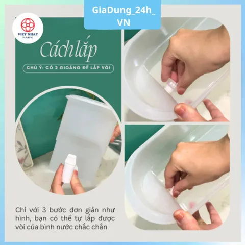Bình Đựng Nước 3.5L Có Vòi Để Tủ Lạnh Cao Cấp Việt Nhật Đựng Nước Lạnh Tiện Lợi 832908