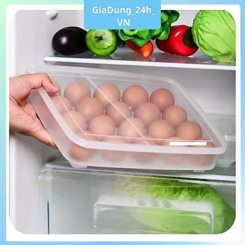 COMBO 5 Hộp đựng trứng 24 quả có nắp đậy nhựa Việt Nhật (6786), khay bảo quản trứng không bị vỡ chắc chắn VN