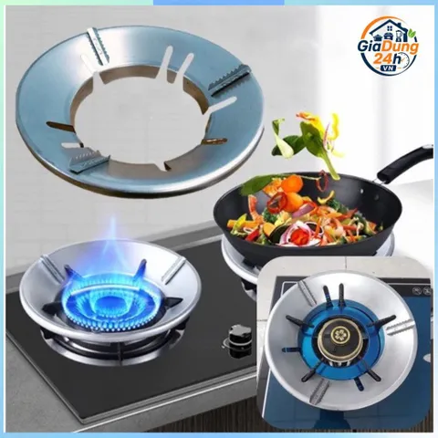 Kiềng chắn gió bếp gas tiết kiệm gas, dùng cho kiềng 3-4-5 chân, chất liệu thép không gỉ,GiaDung24hVN