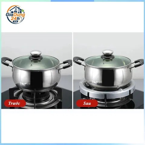 Kiềng chắn gió bếp gas tiết kiệm gas, dùng cho kiềng 3-4-5 chân, chất liệu thép không gỉ,GiaDung24hVN