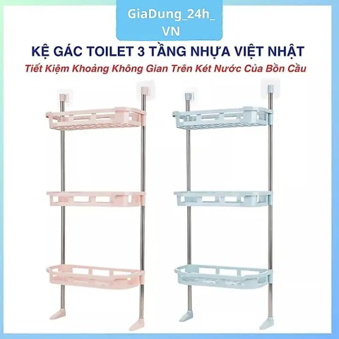 [Việt Nhật] Kệ Gác Toilet 3 Tầng Kệ Phòng Tắm Việt Nhật Cao Cấp, Kệ Để Đồ Gắn Tường Tiện Dụng, Tiết Kiệm Diện Tích, Tiện