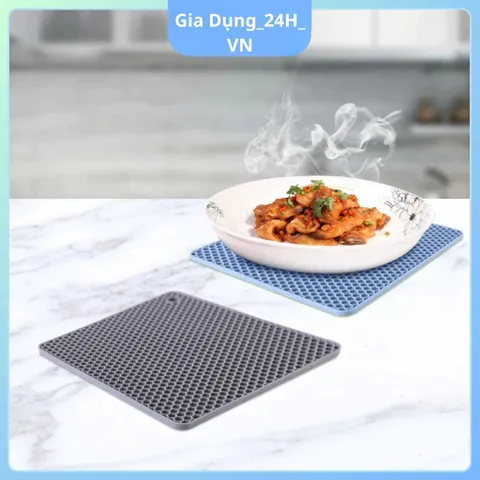Miếng Lót Bếp Từ Silicon Cao Cấp Chống Xước Chịu Nhiệt 200°C Dễ Vệ Sinh Set 4 Miếng 180x180x6mm