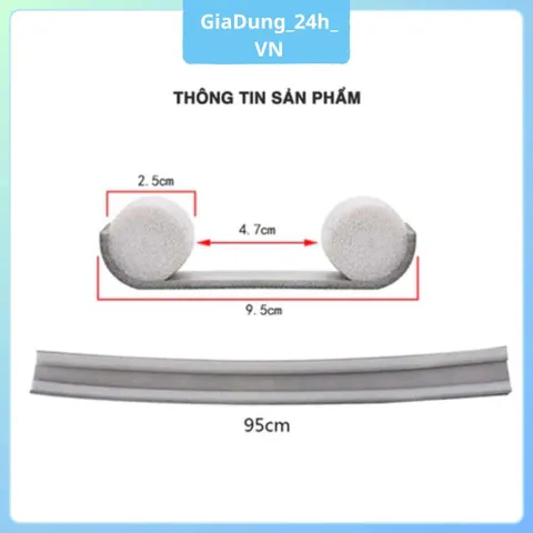Ron PVC  Chặn Khe Cửa Đa Năng Dài 100cm, Thanh Dán Cửa, Miếng PVC Chặn Đi Hơi Máy Lạnh, Chống Bụi,Chống Ồn