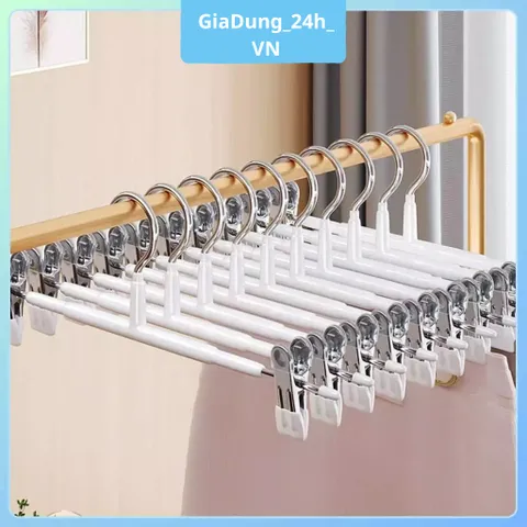 Combo 5,10 Móc Kẹp Quần Áo Chống Trượt Chống Gió Móc Treo Đồ Trẻ Em Tất Vớ Váy Áo 2 Dây