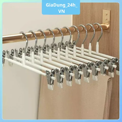 Combo 5,10 Móc Kẹp Quần Áo Chống Trượt Chống Gió Móc Treo Đồ Trẻ Em Tất Vớ Váy Áo 2 Dây