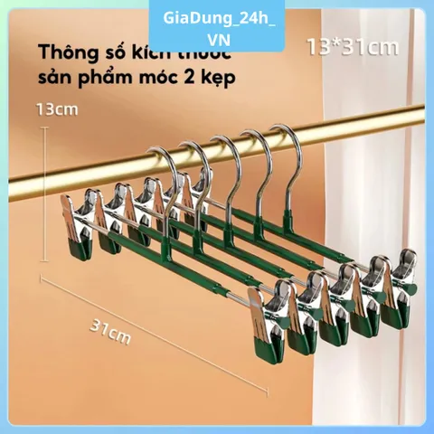 Combo 5,10 Móc Kẹp Quần Áo Chống Trượt Chống Gió Móc Treo Đồ Trẻ Em Tất Vớ Váy Áo 2 Dây