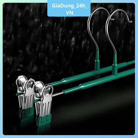 Combo 5,10 Móc Kẹp Quần Áo Chống Trượt Chống Gió Móc Treo Đồ Trẻ Em Tất Vớ Váy Áo 2 Dây