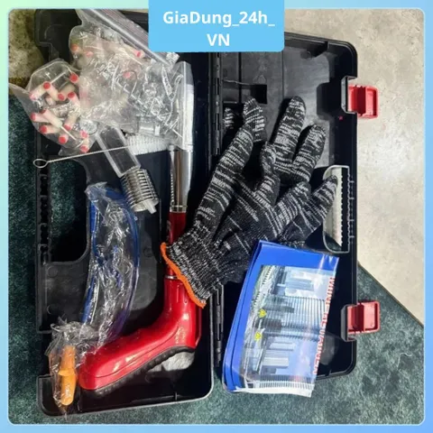 Máy bắn đinh Kapusi S4 cao cấp chất liệu thép chống rỉ, hộp đầy đủ phụ kiện tặng 100 đinh- GiaDung24hVn