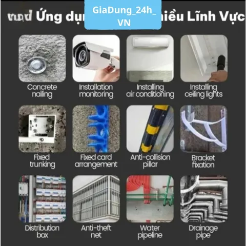 Máy bắn đinh Kapusi S4 cao cấp chất liệu thép chống rỉ, hộp đầy đủ phụ kiện tặng 100 đinh- GiaDung24hVn